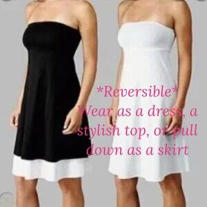 NWOT Lululemon Beat the Heat *Reversible in Black/White dress (Size 4)